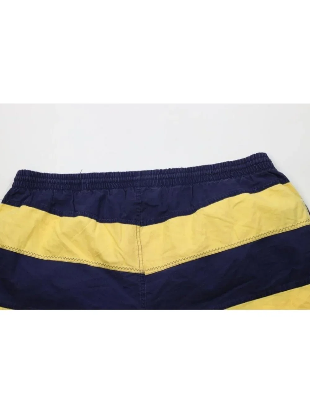 Vtg 90s Streetwear Mens 2XL Faded Striped Color Block Lined Above Knee Shorts